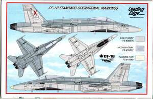 1/72　Leading Edge Models Decal リーディングエッジ　デカール 72.87 "CF-18 Canada Combat Hornets"