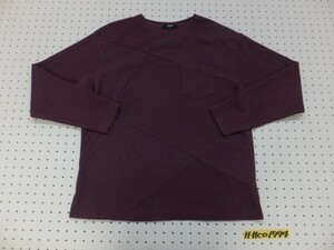 BEAMS HEART ビームスハート メンズ 切り替え 鹿の子 カットソー S エンジ色