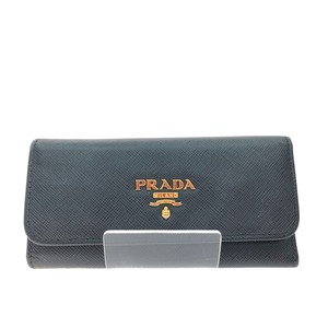 ▼▼ PRADA プラダ ユニセックス サフィアーノ 6連キーケース ブラック やや傷や汚れあり