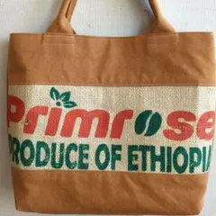 珈琲麻袋リメイク ETHIOPIA袋トートバッグ ★キャンバス切り替え