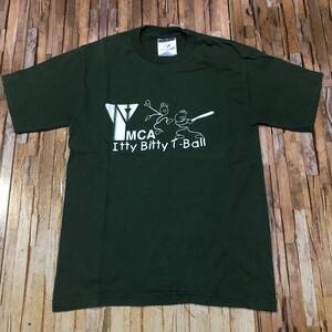 即決・クリックポスト発送・輸入古着・JERZEESボディのTシャツ・YMCA Itty Bitty T-Ball・YOUTH/M(レディースSくらいです)