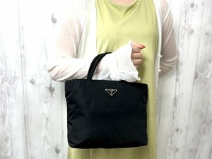 極美品 PRADA プラダ テスート ハンドバッグ トートバッグ バッグ ナイロン 黒 75230