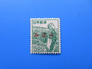 産業切手　「茶摘　5円」みほん切手