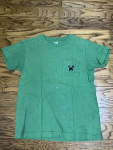 マインクラフト 半袖Tシャツ 150サイズ グリーン ユニクロ ★匿名配送 Minecraft UNIQLO