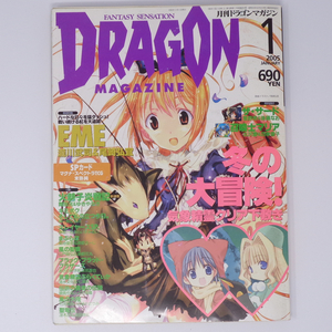 月刊ドラゴンマガジン DRAGON MAGAZINE 2005年1月号 付録カード付き、付録下敷き無し/まぶらほ/スレイヤーズSP./雑誌[Free Shipping]