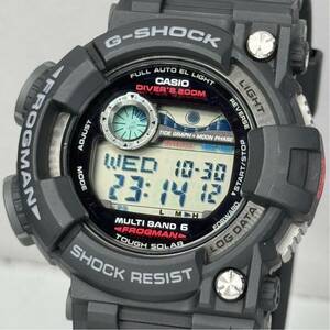 極美品 G-SHOCK GWF-1000-1JF FROGMAN フロッグマン タフソーラー 電波受信 電波ソーラー マルチバンド6 ブラック メタルケース 潜水蛙