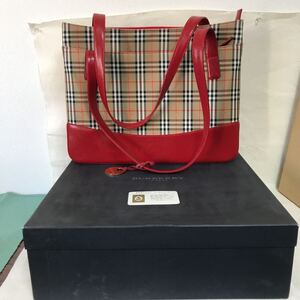 Z-175 BURBERRY LONDON KU 022 BI 16 [本物] バーバリー ロンドン カバン　品質保証カード有り　[登録番号]7062 箱は少し傷み有り