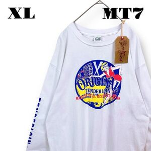 ★1円出品★ TENDERLOIN tenderloin テンダーロイン 長袖 Tシャツ ロンT ロング スリーブ サーカス CS ホワイト 白 青 XL エクストララージ