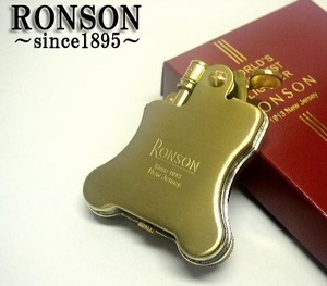 送料270円～新品正規品 RONSON(ロンソン)Banjoバンジョー R01-1031(真鍮無垢ブラスサテン)オイルライター(日本製)フリント式 ゴールド色