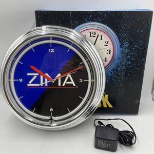 ZIMA ジーマ ネオンウォールクロック ネオン管 壁掛け時計 THE NEON WALL CLOCK ノベルティ 販促品 元箱付き 