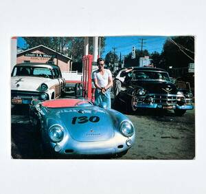 レア品★James Dean★ジェームスディーン ポストカード USA ポルシェスパイダー550 1955 Porche Spider ヴィンテージ レトロ カラー ハガキ