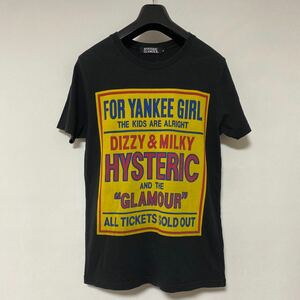 美品 ヒステリックグラマー dizzy & milky T シャツ S ブラック BLACK hysteric