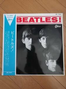 完品 帯補充票付 The Beatles Meet The Beatles ビートルズ！ 国内盤 レコード LP アナログ OR7041 水色V帯 赤盤