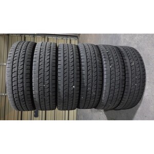 ブリヂストン BLIZZAK W989 225/70R16 117/115N LT 6本SET◆2023年製7~8分山スタッドレスタイヤ◆中古 若干の段減りあり◆エルフ等に