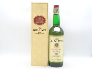 同梱不可 1円～The GLENLIVET 12年 グレンリベット ピュアシングルモルトスコッチウイスキー 750ml 43% 箱入 V009869