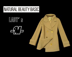 送料無料 レディースM◇NATURAL BEAUTY BASIC◇ピーコート キャメル