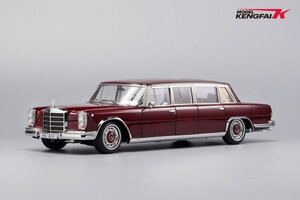 Kengfai 1/18 ミニカー ダイキャストモデル 1964年モデル メルセデスベンツ Mercedes Benz 600 Pullman 1964 Pearl Jujube Red レッド