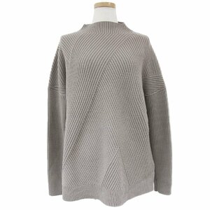 theory luxe セオリーリュクス ニット ウール セーター ベージュ 38 (M) リブ編み トップス カットソー プルオーバー シンプル きれいめ