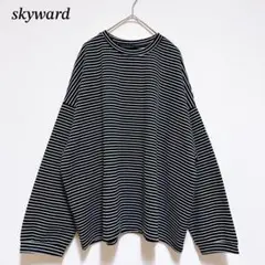 スカイワード skyward ロンT カットソー  ボーダー オーバーサイズ