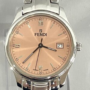 ※※稼働品 FENDI フェンディ 210G 文字盤ピンク クオーツ 腕時計 3針 電池新品 ステンレス ユニセックスサイズ メンズ レディース ※※