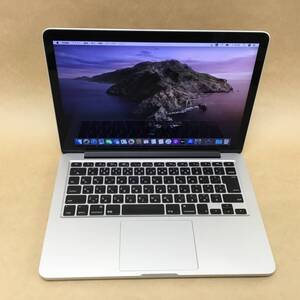 【2408279287-2】 アップル MACBOOKPROCI5-2600 CI5(3230M)-2.6GHZ 8GB SSD256GB 13.3インチ RETINA CATALINA 10.15 A1425 EARLY 2013