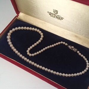 【美品 最高級!!】ミキモト MIKIMOTO アコヤ あこや パール ネックレス グラデーション 真珠 4.2mm〜8mm 46cm SILVER 刻印 干渉色 