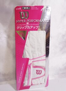 新品未使用■ウィルソン HYPER PERFORMANCE グローブ レディス WP-2116LW ホワイトピンク■両手用■19cm