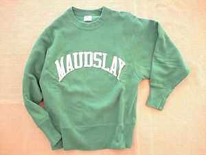 別注品 復刻 青タグ Mサイズ champion REVERSE WEAVE クルーネック スウェット MAUDSLAY モーズリー グリーン アダムエロペ