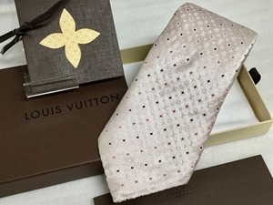 期間限定セール ルイヴィトン LOUIS VUITTON メンズ ネクタイ クラヴァット ドット柄 ピンク ピンク