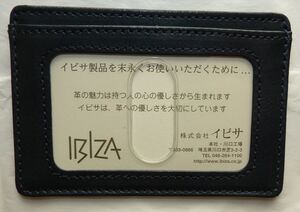 ★　 プレゼント箱入り IBIZA イビサ パスケース 定期入れ 新品未使用 黒　★