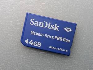 SanDisk Memory Stick PRO Duo 4GB BL ケース付き サンディスク メモリースティック プロ デュオ PSP メモリーカード 動作確認済み