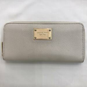 MICHAEL KORS マイケルコース　レザー　ラウンドファスナー　オフホワイト　長財布　/ B4450