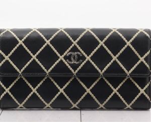 CHANEL シャネル 長財布　ワイルドステッチ　ウォレット　カードあり　美品　　　　　　