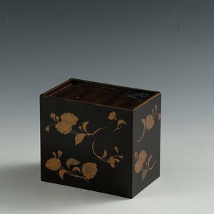 ◆◇ 時代 桜花蒔絵 細密金工銀金具 酒入/ 酒次 江戸時代後期1820年頃 ◇◆漆芸 漆器 金属工芸 金工 古美術 骨董 工藝 dby12095-R