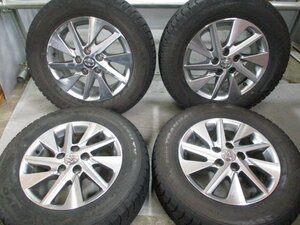 R676■中古 タイヤ ホイール 215/65R16 ×6.5J +33 トヨタ純正 アルミ冬4本セット！法人宛/営業所止送料無料 アルファード ヴェルファイア