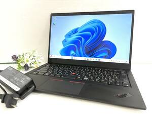 【良品 14インチ】Lenovo 7th Gen ThinkPad X1Carbon 2019 20QE-SB1G00『第8世代 Core i7(8565U) 1.8GHz/RAM:16GB/SSD:256GB』Win11 動作品