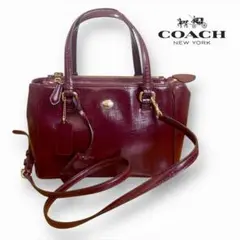 COACH コーチ 2wayバッグ ショルダー ハンド ボルドー レディース