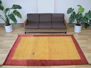 【1円スタート】新品 ペルシャ ギャッベ 227 x 164 cm 縦2.5m 横1.7m 4㎡ 肉厚 ウール 手織り ギャベ ラグ 絨毯 カーペット ロルバフト