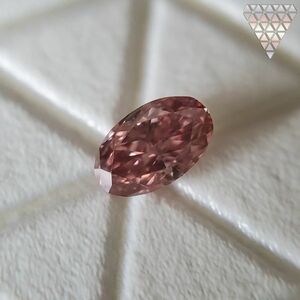 0.084 ct FANCY DEEP PINK SI2 OVAL AGT 天然 ダイヤモンド DIAMOND EXCHANGE FEDERATION