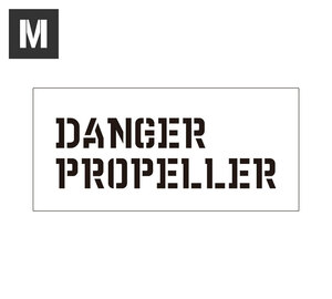 ステンシルシート ステンシルプレート ステンシル アルファベット DIY クイックステンシル サイズM DANGER PROPELLER 危険 プロペラ