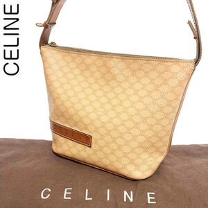 【送料無料】celine セリーヌ　ワンショルダー　ベージュ　マカダム柄　バニティバッグ 鞄　カバン　レディース　ハンドバッグ