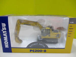 中古 NZG KOMATSU コマツ PC200-8 ダイキャストメタル 1/50スケール ミニカー 