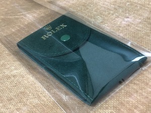 ロレックス 携帯 保管 保存 収納 袋 ウォッチトラベル ケース ポーチ Watch Case ノベルティ 緑 グリーン 未使用 時計 ROLEX 非売品