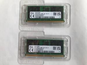 ★SK hynix PC5-4800B(PC5-38400) 16GB×2枚(計32GB) ノートPCメモリ SO-DIMM 美品★ 