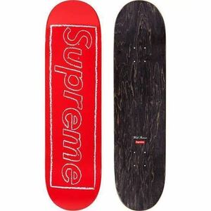 【新品 赤 Chalk Logo Skateboard】 supreme kaws スケートボード スケボー deck デッキ 板 joe roberts damien hirst box tee 22aw