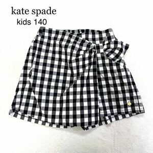 美品★kate spade／ケイトスペード★キュロット パンツ 140 ギンガムチェック