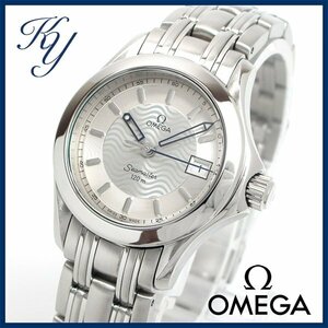 1円～ 3ヶ月保証付き 磨き済み 美品 本物 定番 人気 OMEGA オメガ シーマスター120 2581.31 ダイバー シルバー レディース 時計