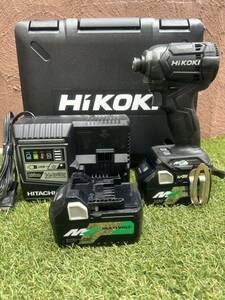 HIKOKI日立工機 コードレスインパクトドライバWH 36DCバッテリー2個・ケース・充電器セット　動作確認済み　