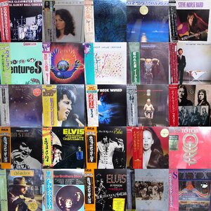 Q11734【大量!ALL国内盤帯付!】 ALL JAPANESE PRESS WITH OBI ROCK & POPS 洋楽 _120枚以上3箱セット/ELVIS PRESLEY,PAUL McCARTNEY 他2