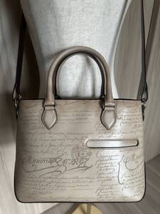 定価45,4万 Berluti Toujours XS Scritto Leather Tote Bag ベルルッティ トゥジュールXS ショルダーバッグ オッソ 限定色 新品 完売品